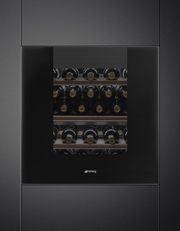 Cantina SMEG estetica LINEA deep black (nera), usato di expo incasso h 60